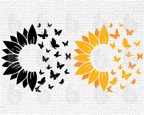 Download 691+ decal sunflower butterfly svg free Cricut SVG